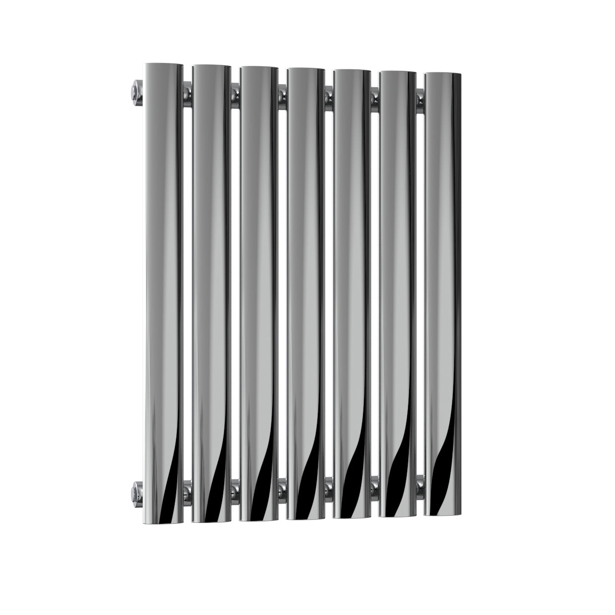 Nerox Horizontal Single Radiator - 600mm Tall - Polished Stainless Steel - Various Sizes