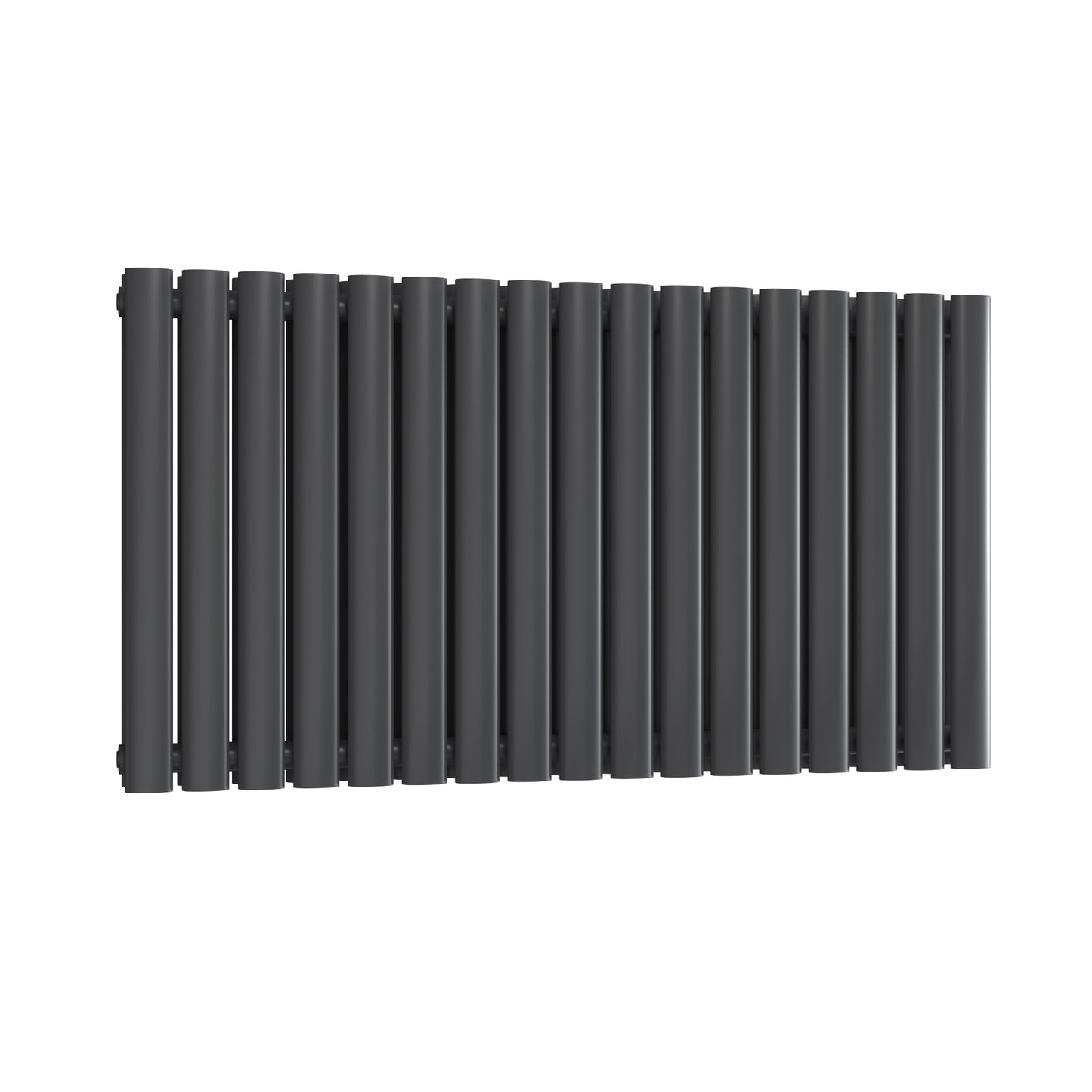 Neval Horizontal Double Aluminium Radiator - 600mm Tall - Anthracite- Various Sizes