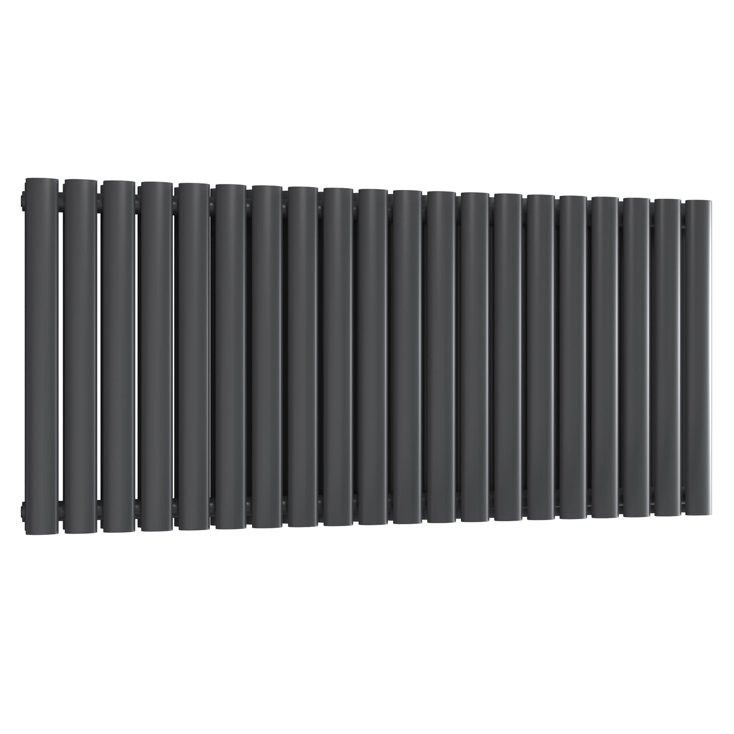 Neval Horizontal Double Aluminium Radiator - 600mm Tall - Anthracite- Various Sizes