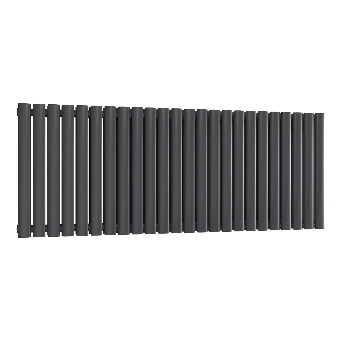 Neval Horizontal Double Aluminium Radiator - 600mm Tall - Anthracite- Various Sizes