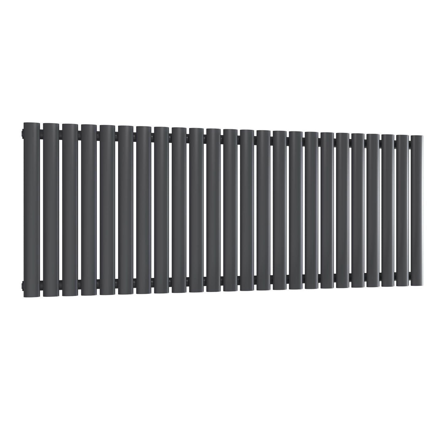 Neval Horizontal Single Aluminium Radiator - 600mm Tall - Anthracite - Various Sizes