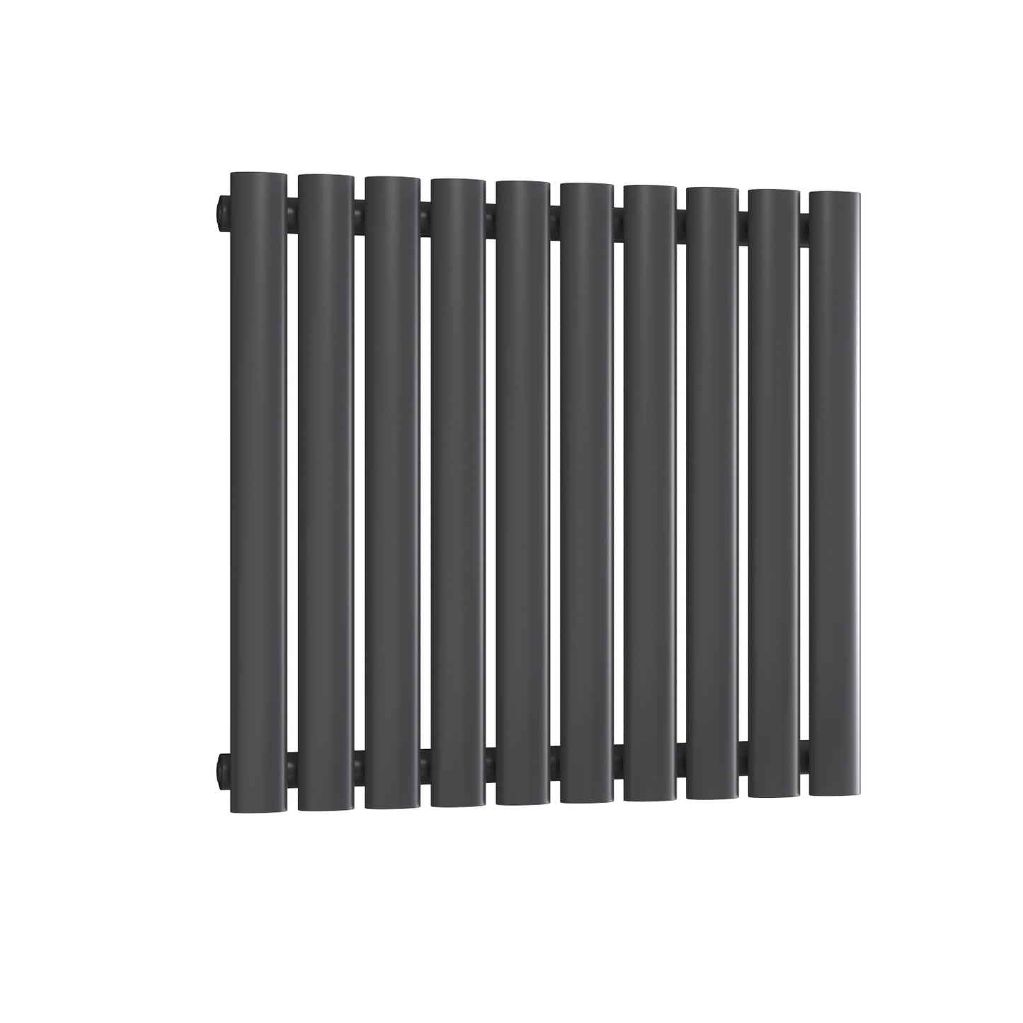 Neval Horizontal Single Aluminium Radiator - 600mm Tall - Anthracite - Various Sizes