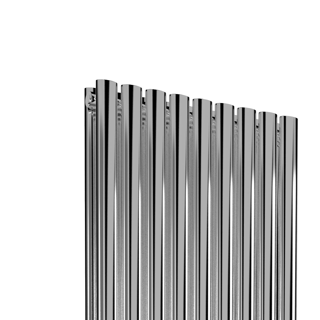 Neval Vertical Double Aluminium Radiator - 1800mm Tall - Polished Aluminium - Various Sizes