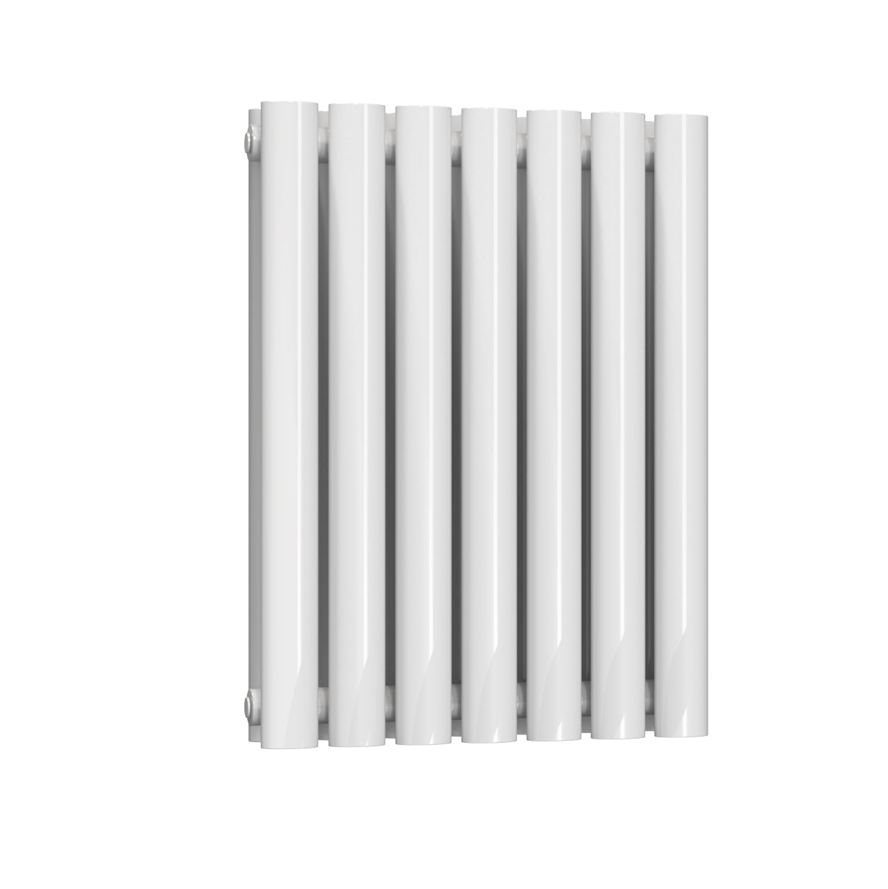Neval Horizontal Double Aluminium Radiator - 600mm Tall - White - Various Sizes