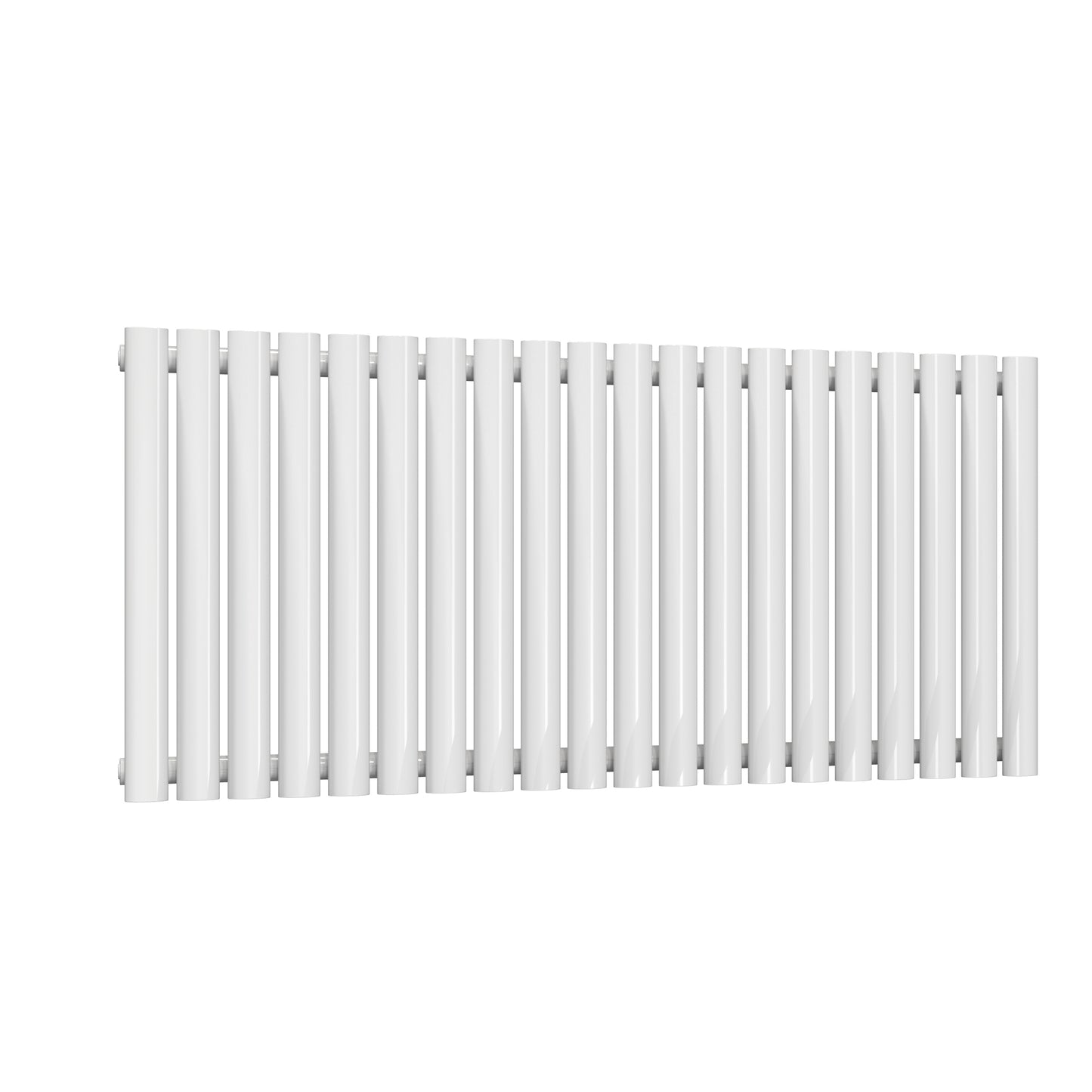 Neval Horizontal Single Aluminium Radiator - 600mm Tall - White - Various Sizes