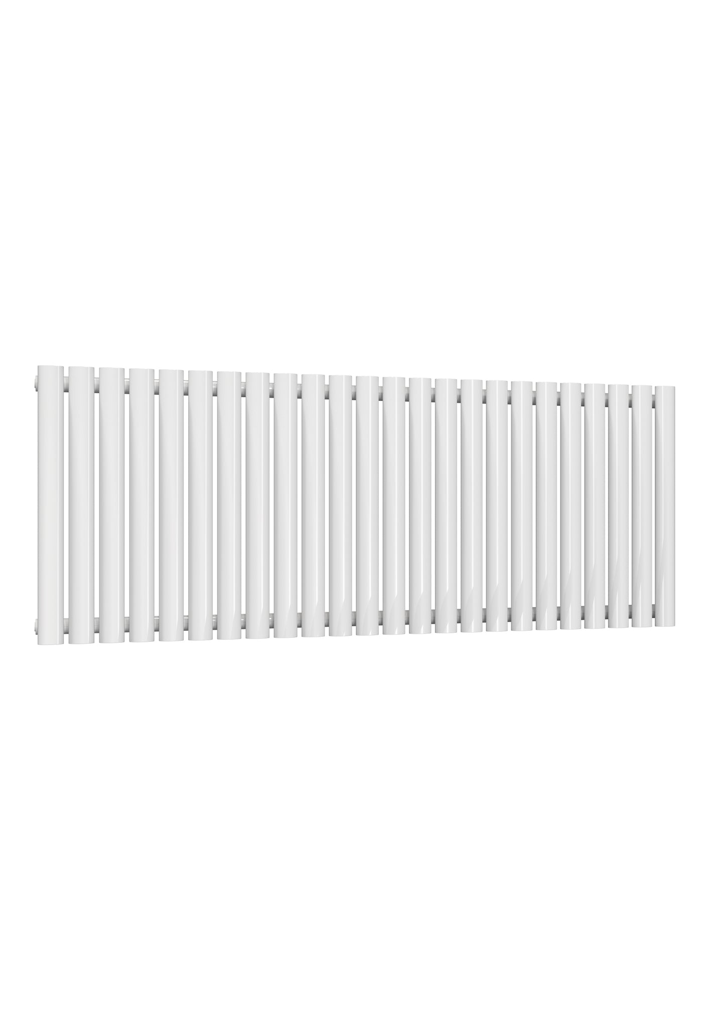 Neval Horizontal Single Aluminium Radiator - 600mm Tall - White - Various Sizes