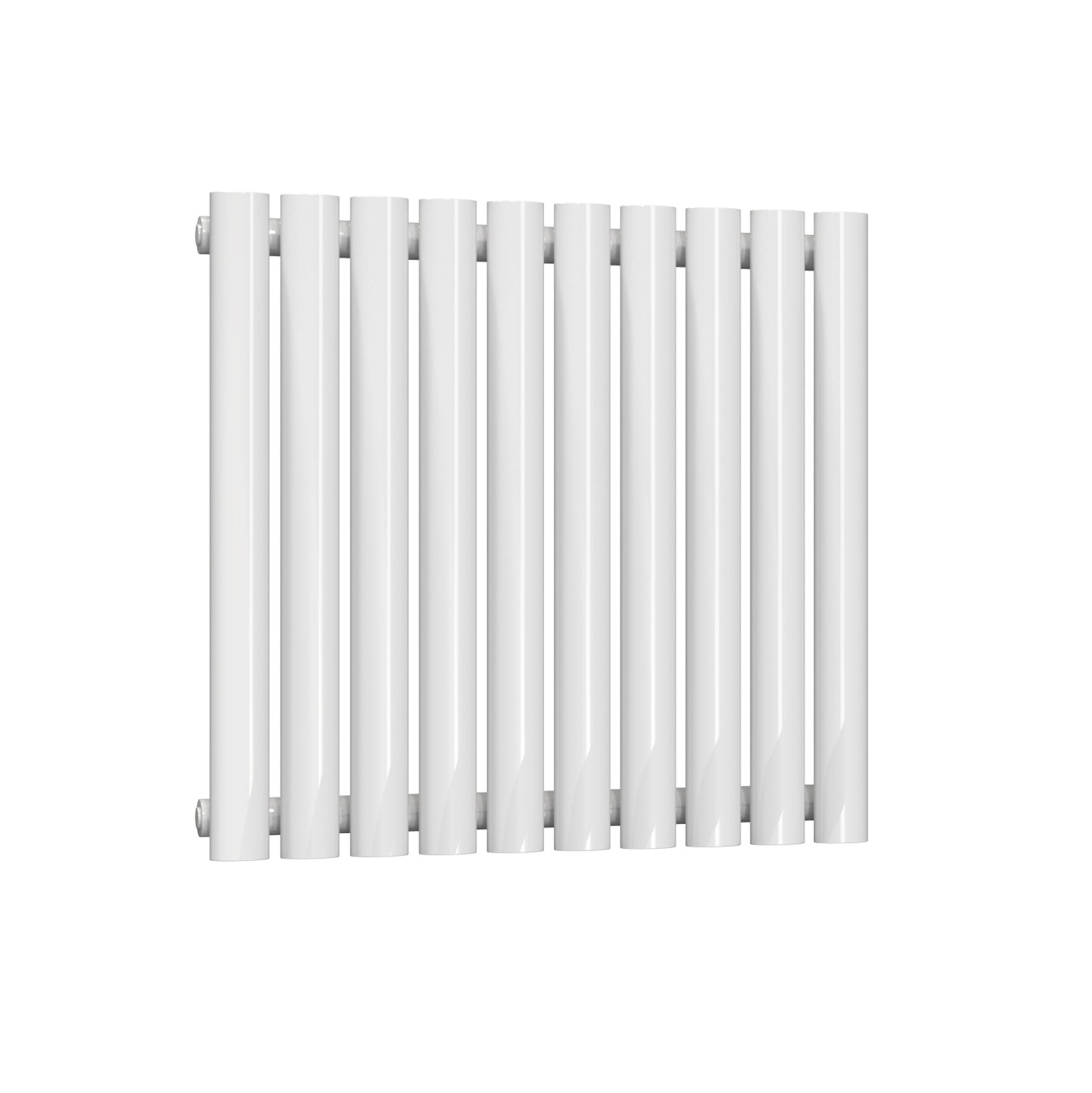 Neval Horizontal Single Aluminium Radiator - 600mm Tall - White - Various Sizes