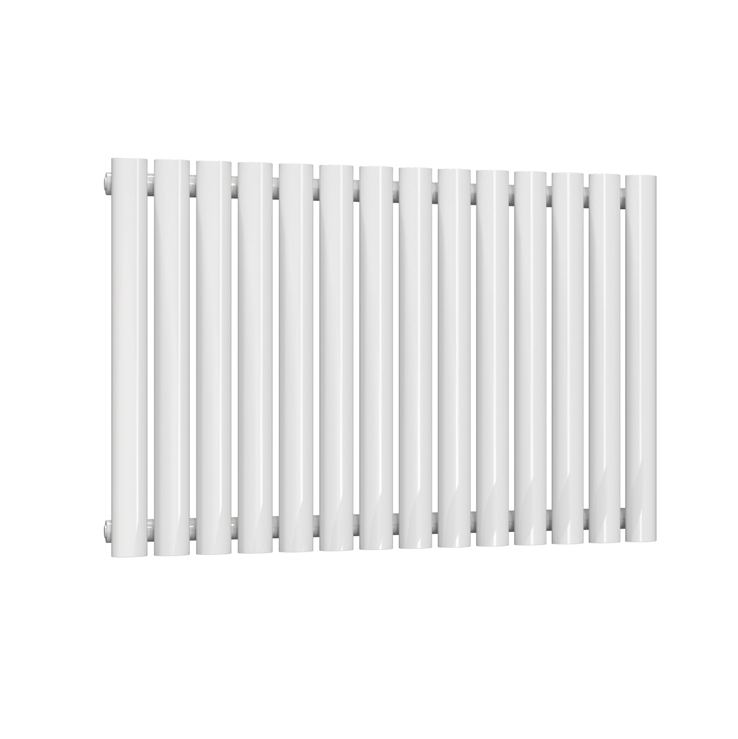 Neval Horizontal Single Aluminium Radiator - 600mm Tall - White - Various Sizes
