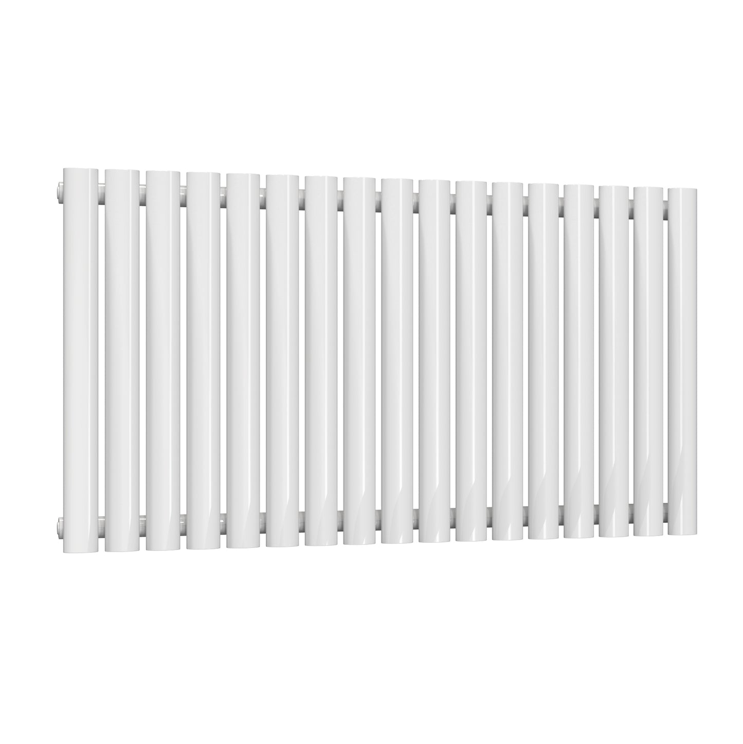 Neval Horizontal Single Aluminium Radiator - 600mm Tall - White - Various Sizes