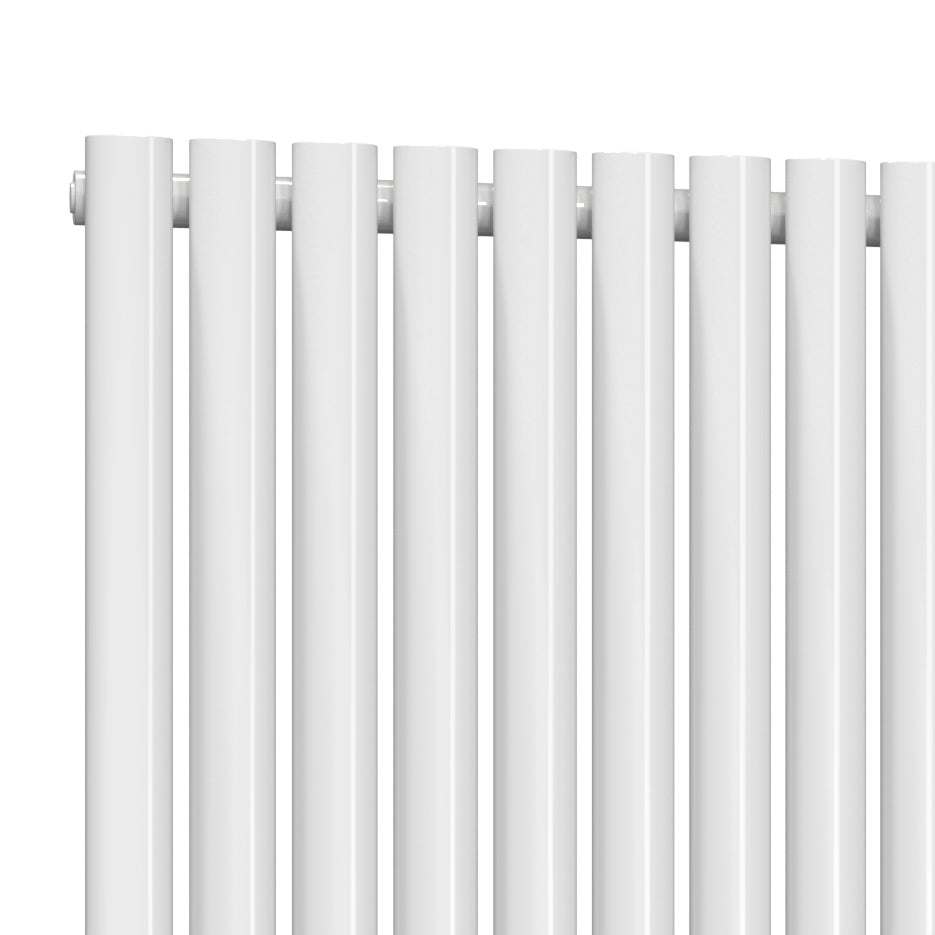 Neval Horizontal Single Aluminium Radiator - 600mm Tall - White - Various Sizes