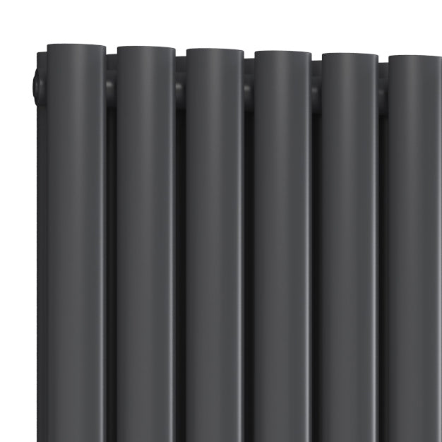 Neva Horizontal Double Radiator - 550mm Tall - Anthracite - Various Sizes