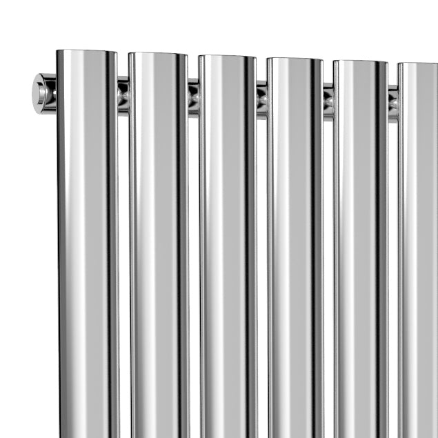 Neva Vertical Single Radiator - 1800mm Tall - Chrome - Various Sizes