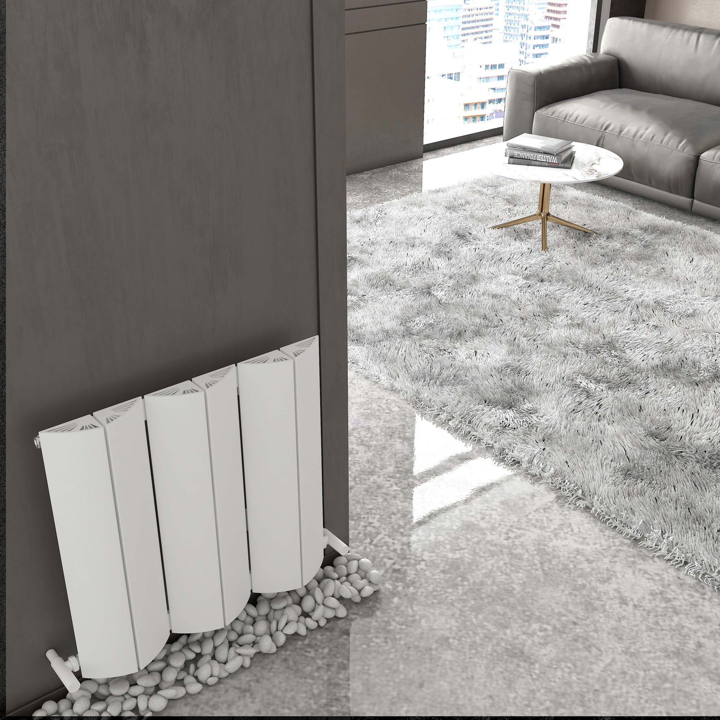 Nixie Horizontal Aluminium Radiator - 600mm Tall - Various Colours + Sizes