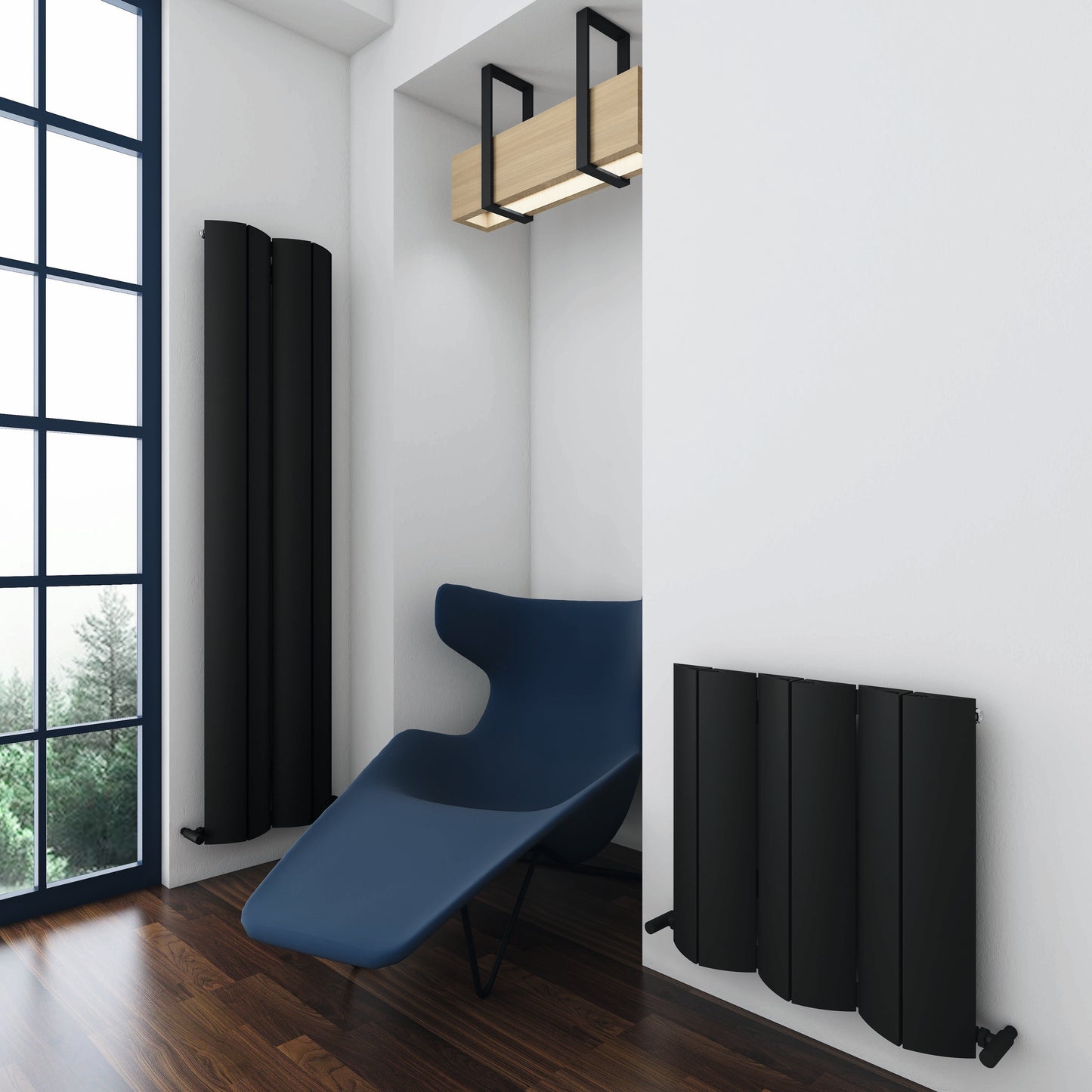 Nixie Horizontal Aluminium Radiator - 600mm Tall - Various Colours + Sizes