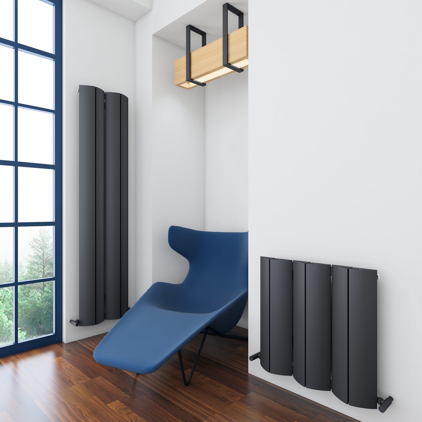 Nixie Horizontal Aluminium Radiator - 600mm Tall - Various Colours + Sizes