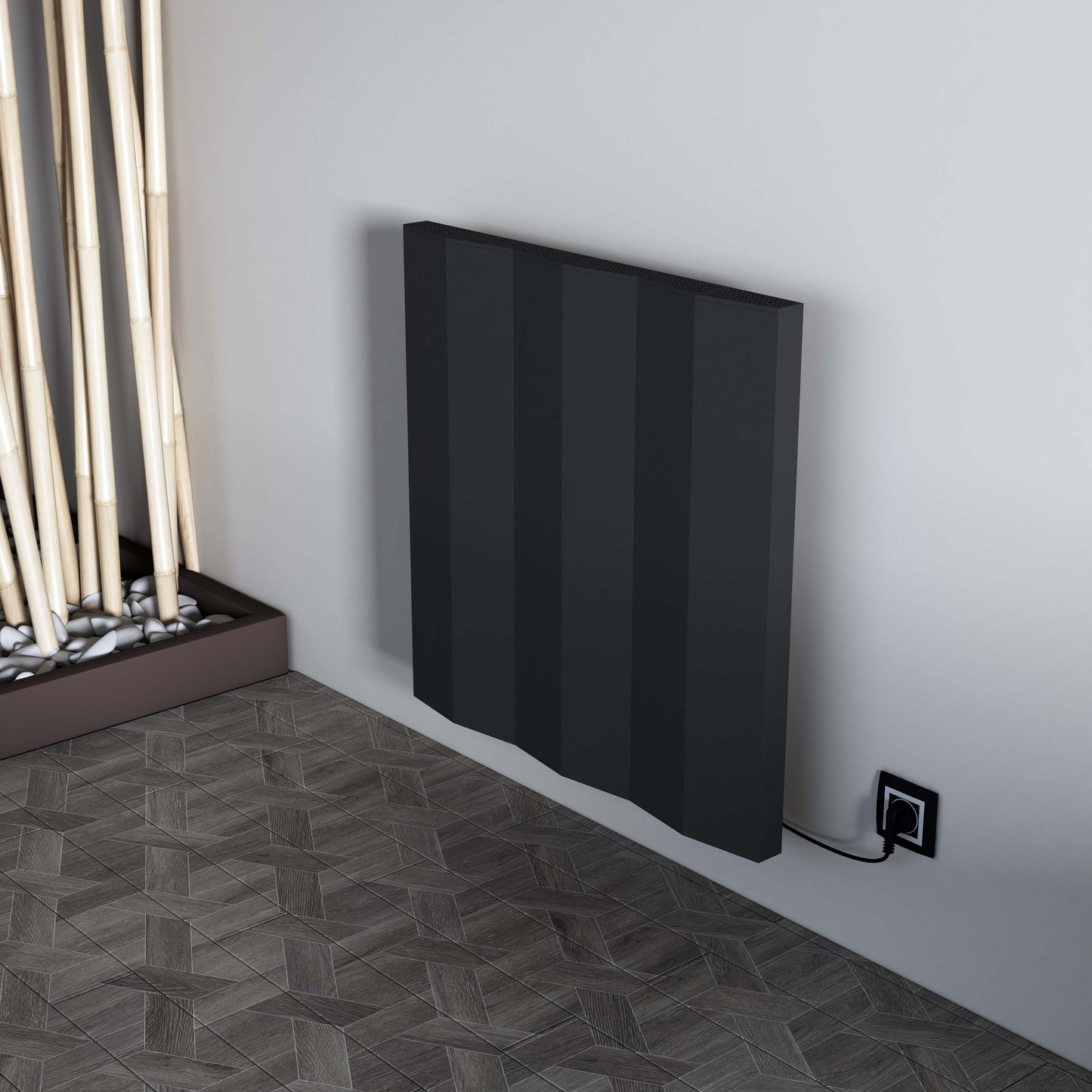 Notus V Electric Horizontal Aluminium Radiator - 600mm Tall - Various Colours + Sizes