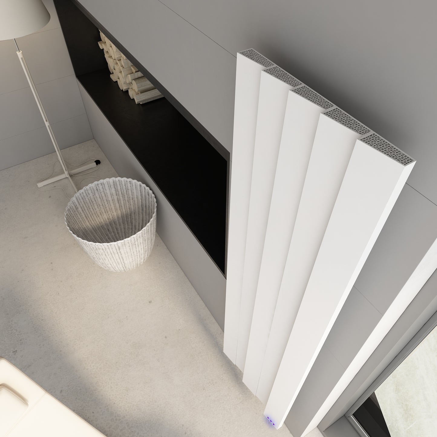 Notus Z Electric Vertical Aluminium Radiator - 1800mm x 400mm - Various Colours