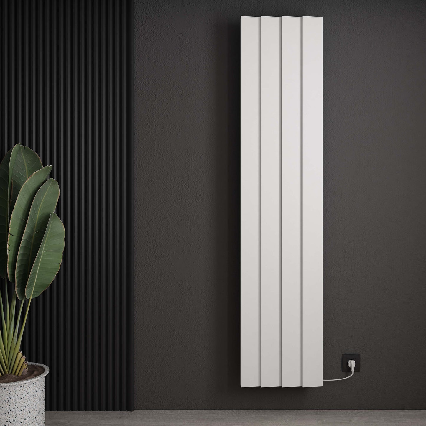 Notus Z Electric Vertical Aluminium Radiator - 1800mm x 400mm - Various Colours