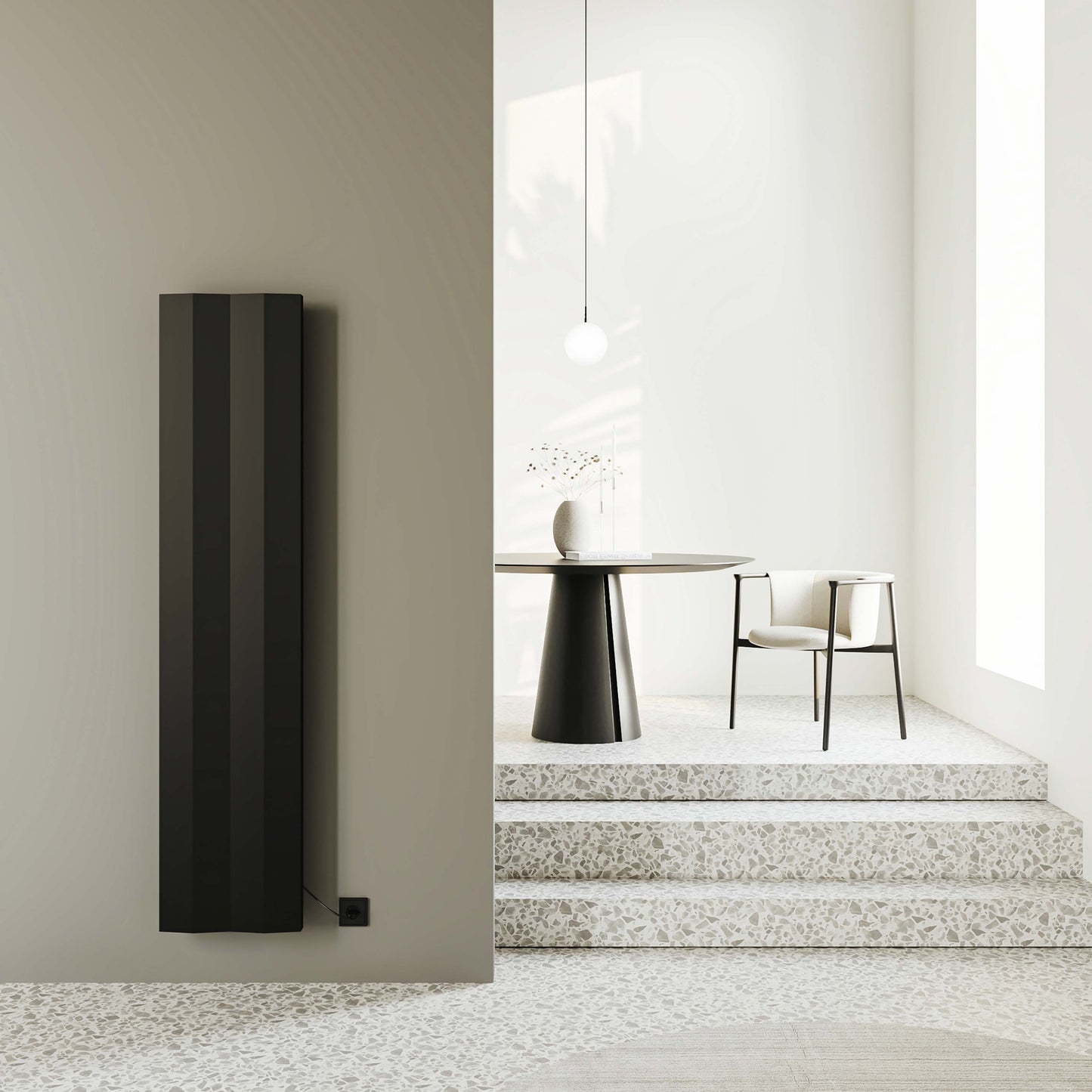 Notus V Electric Vertical Aluminium Radiator - 1800mm x 400mm - Various Colours