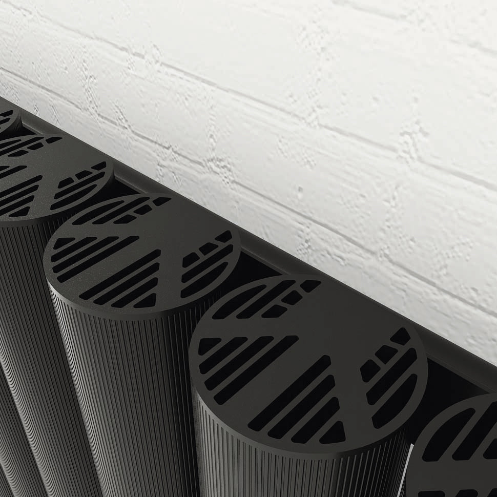 Otto Horizontal Aluminium Radiator - 600mm Tall - Various Colours + Sizes