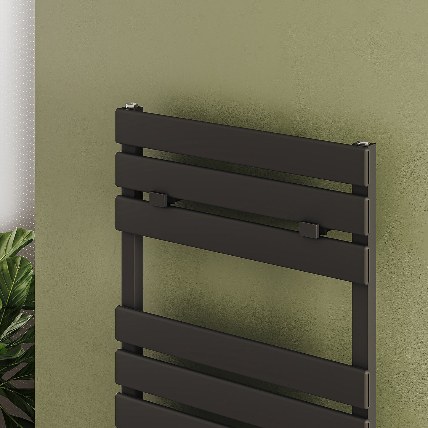 Plata Bath Single Aluminium Heated Towel Rail - Various Colours + Sizes