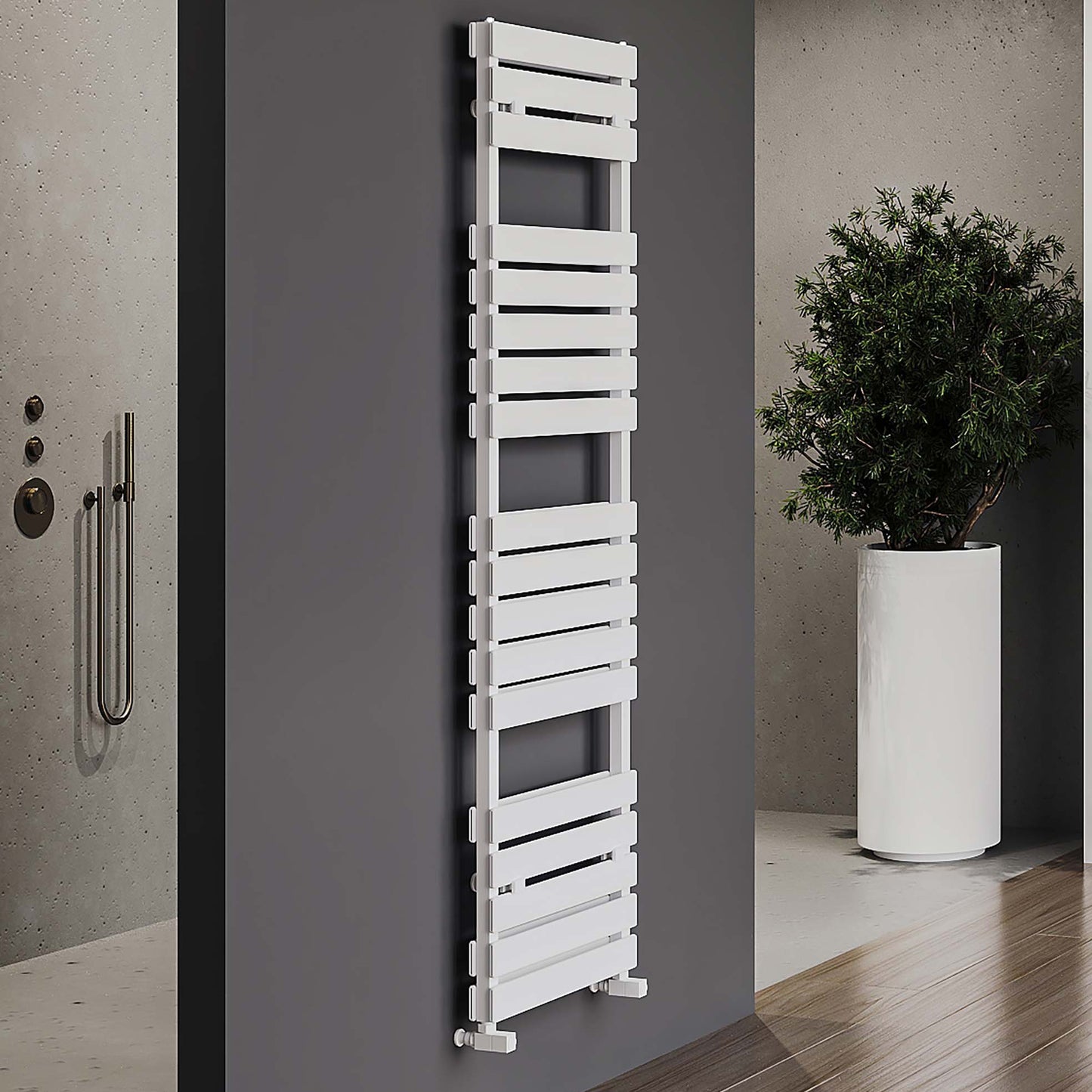 Plata Bath Double Aluminium Heated Towel Rail - Various Colours + Sizes