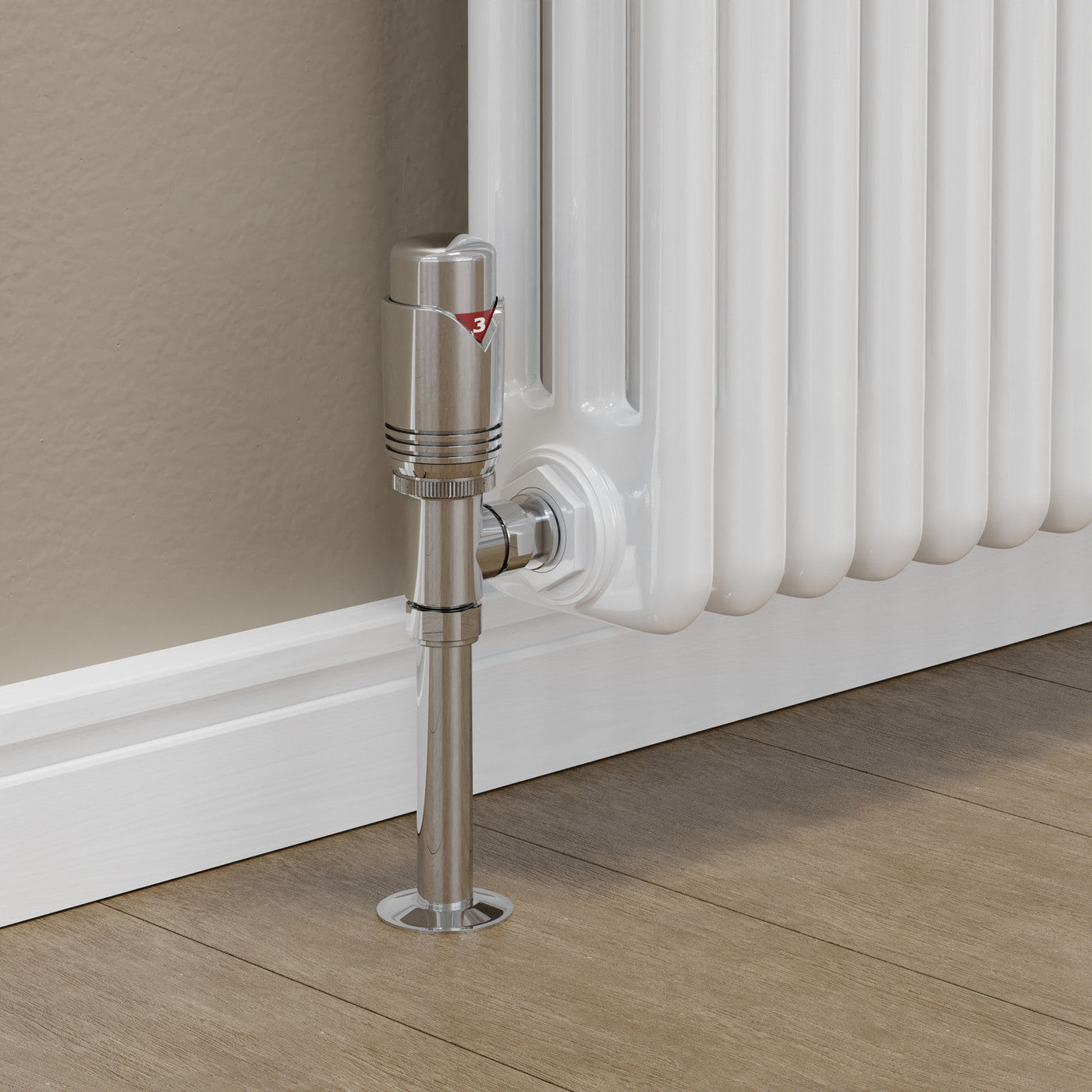 Realm Thermostatic Radiator Valve Angled - Chrome