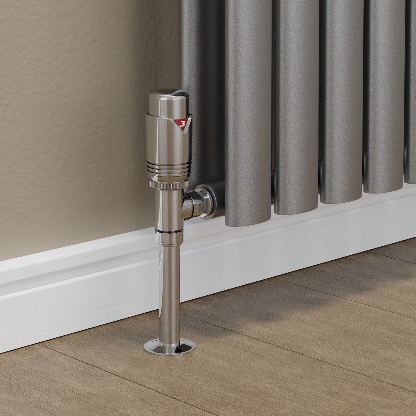Realm Thermostatic Radiator Valve Angled - Chrome