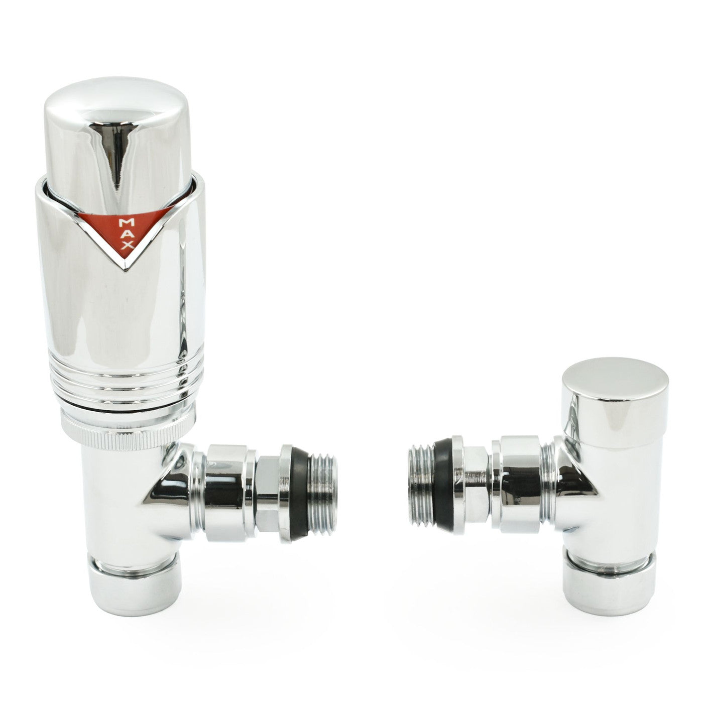 Realm Thermostatic Radiator Valve Angled - Chrome