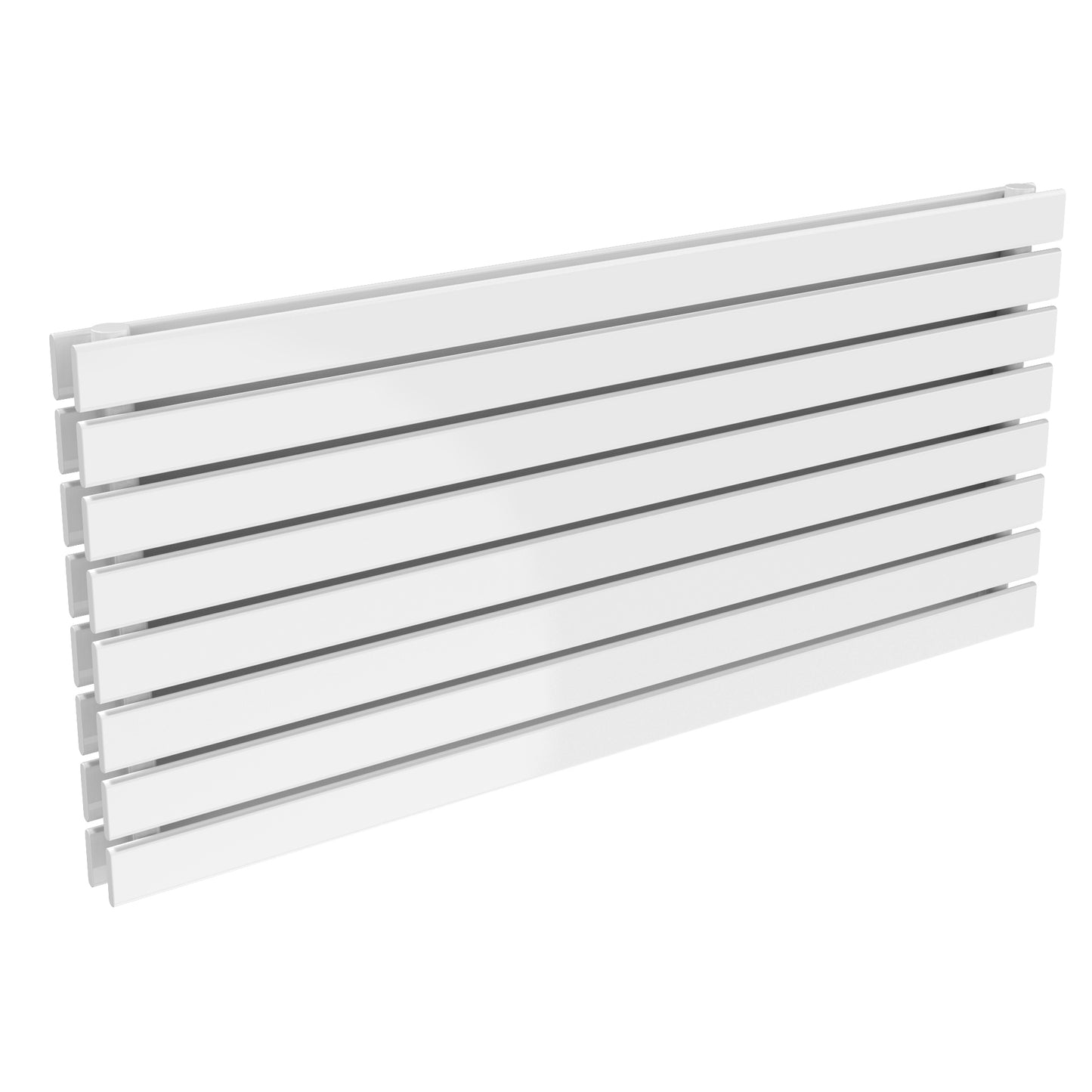 Rione Horizontal Double Designer Radiator - 544mm Tall - White - Various Sizes