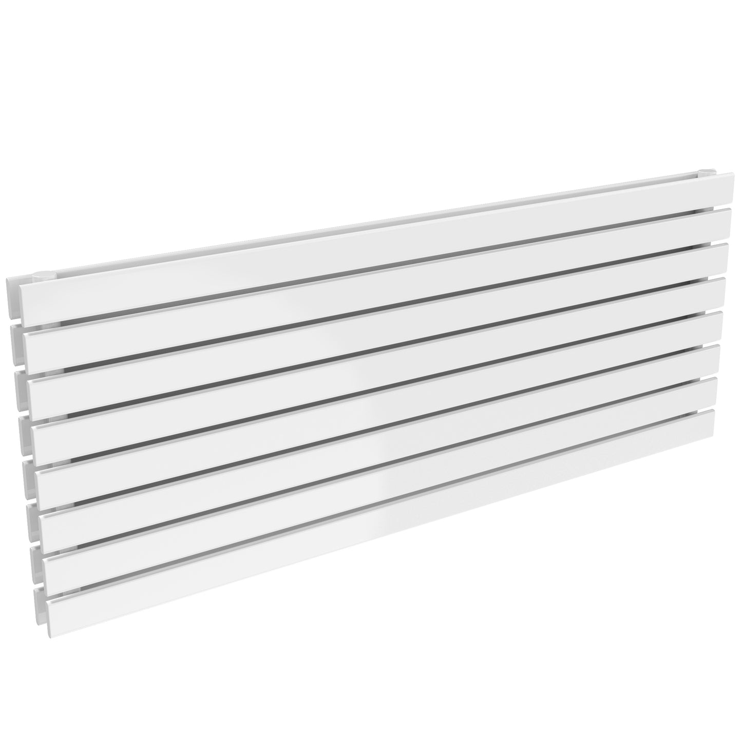 Rione Horizontal Double Designer Radiator - 544mm Tall - White - Various Sizes