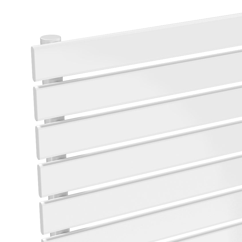 Rione Horizontal Single Designer Radiator - 544mm Tall - White - Various Sizes