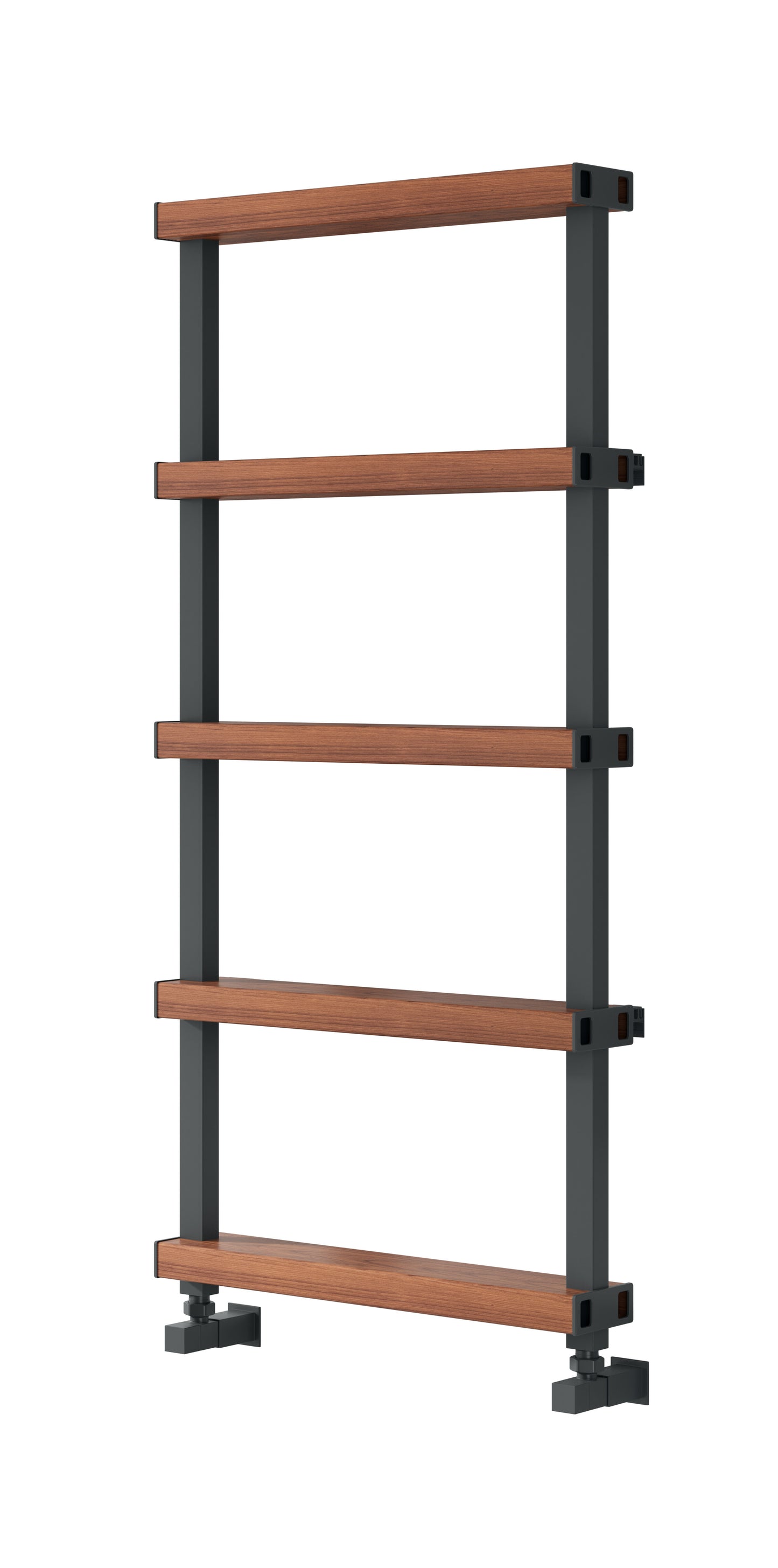 Ronchi Electric Aluminium Heated Towel Rail - Anthracite & Wood Effect - Various Sizes