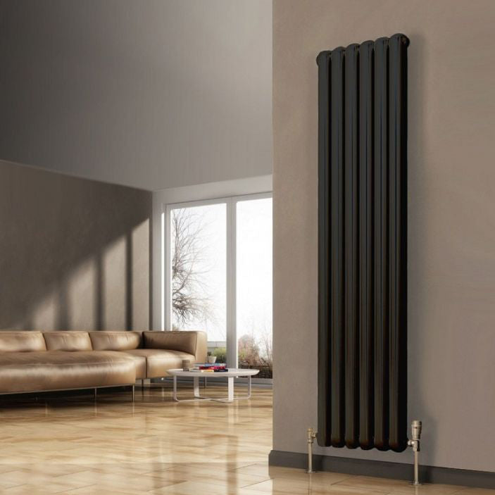 Coneva Vertical Column Radiator - Various Sizes- Anthracite