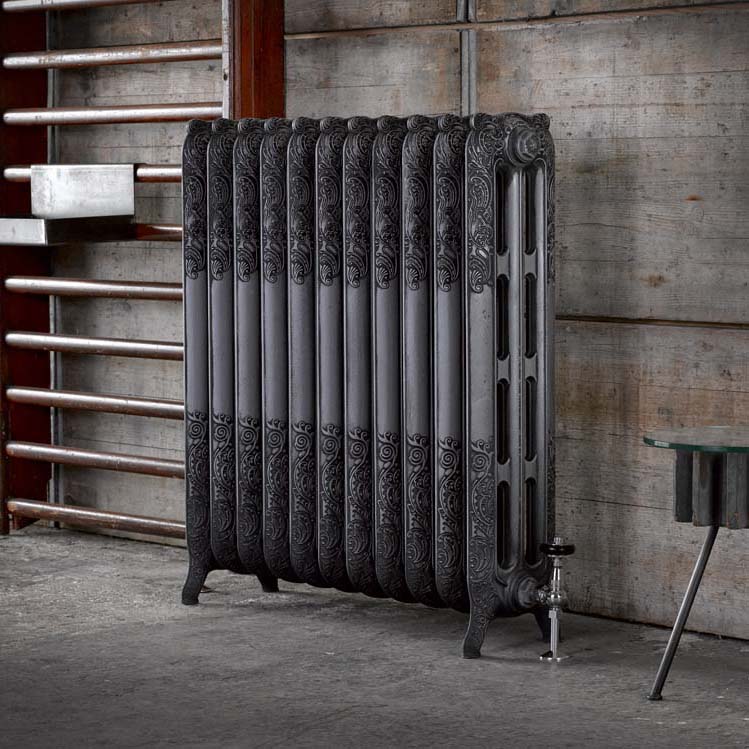 Rococo 3 Column Cast Iron Radiator - 470 Tall - Various Colours + Sizes