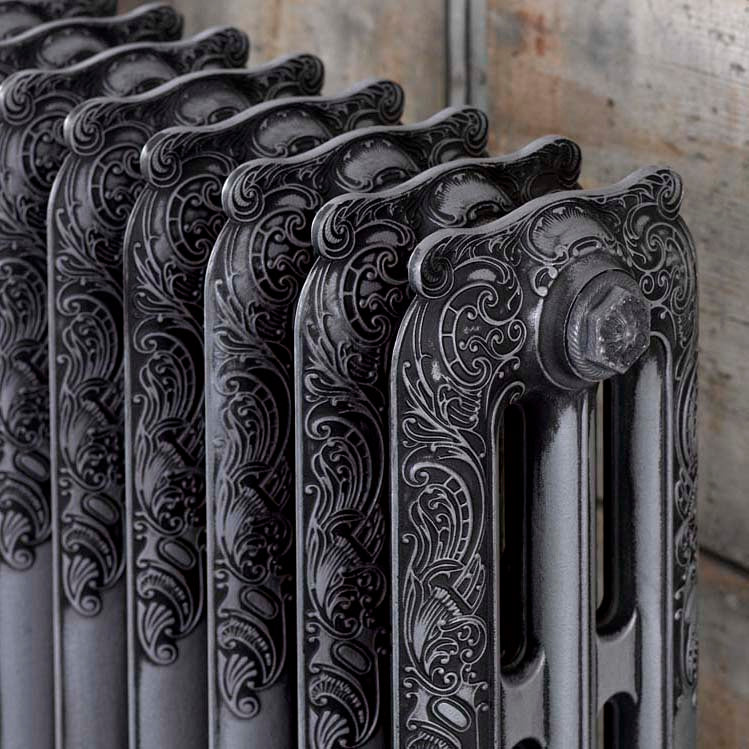 Rococo 3 Column Cast Iron Radiator - 470 Tall - Various Colours + Sizes