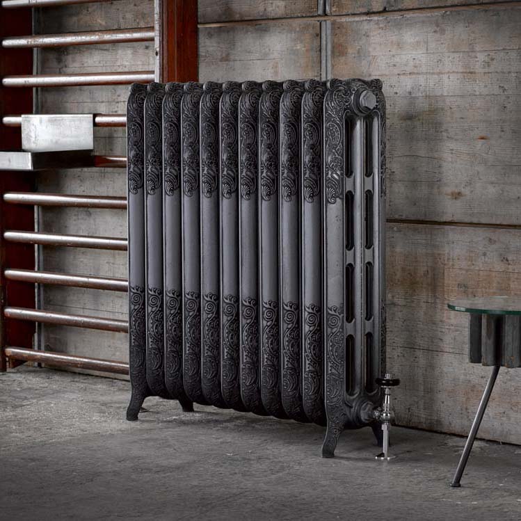 Rococo 3 Column Cast Iron Radiator - 960 Tall - Various Colours + Sizes