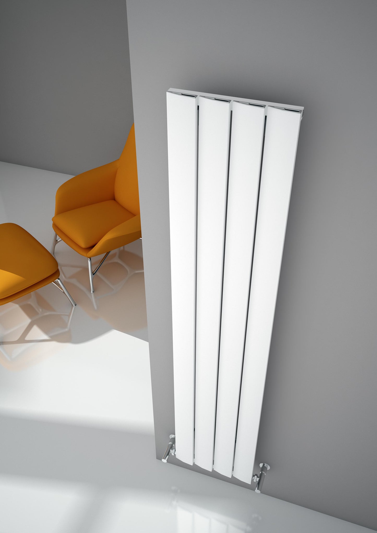 Step Vertical Aluminium Radiator - 1800mm Tall - Various Colours + Sizes