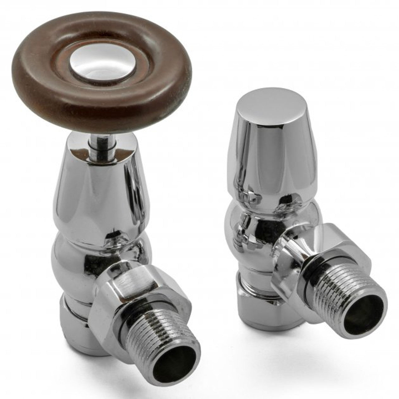 Surrey Manual Radiator Valve - Angled - Chrome