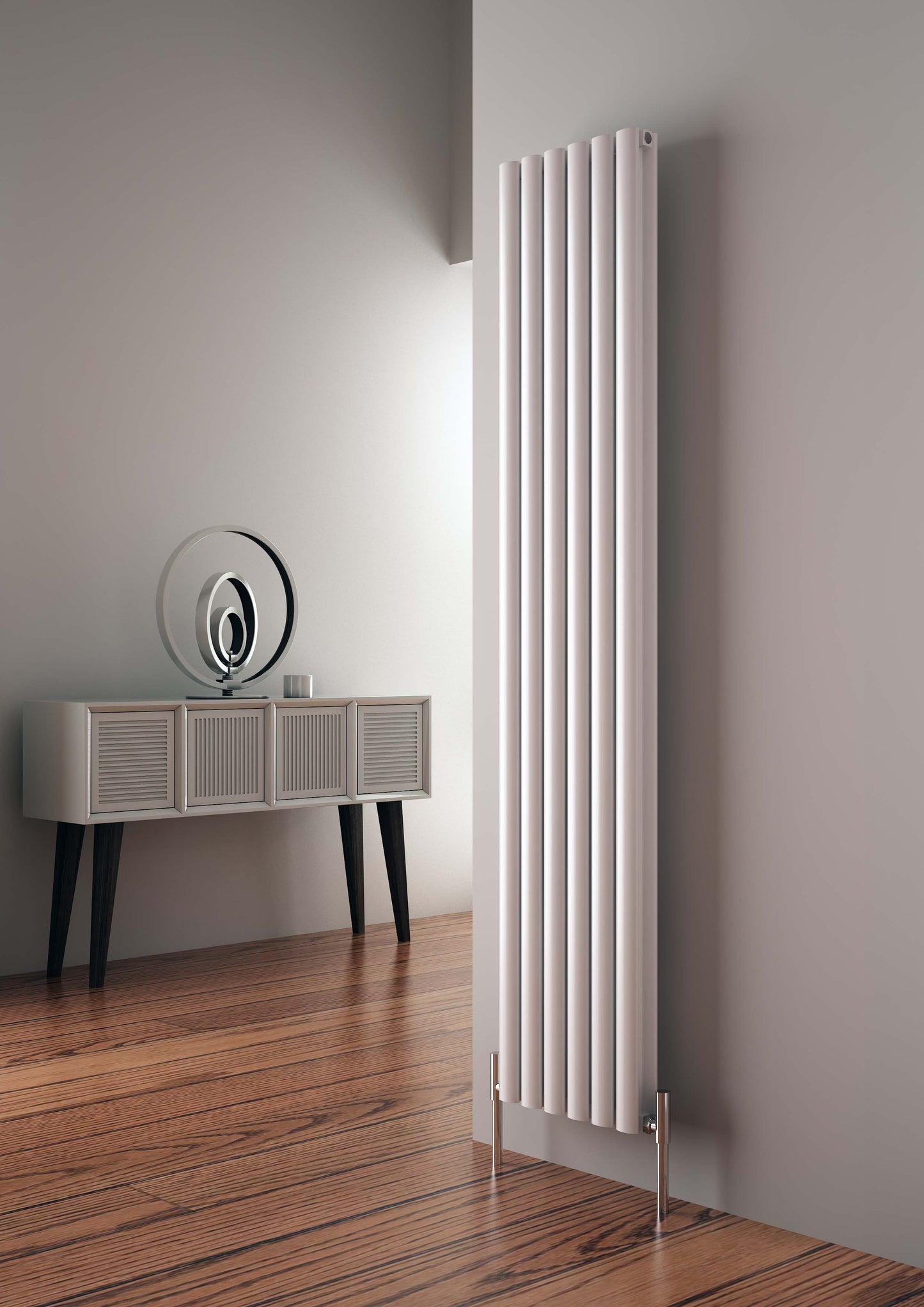 Tallis Vertical Double Aluminium Radiator - 1800mm Tall - Various Colours + Sizes