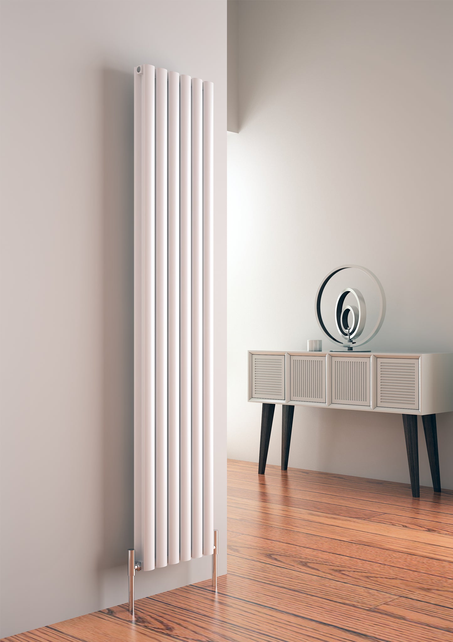 Tallis Vertical Double Aluminium Radiator - 1800mm Tall - Various Colours + Sizes