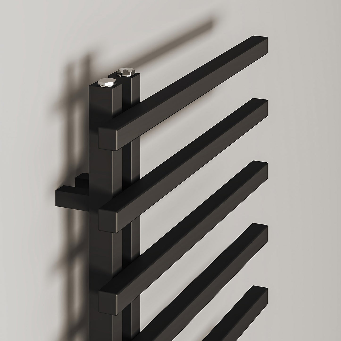 Terra L Aluminium Heated Towel Rail - Various Colours + Sizes