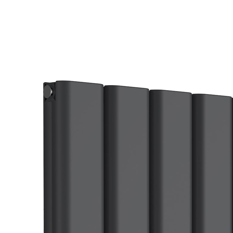 Vicari Vertical Double Aluminium Radiator - 1800mm Tall - Anthracite - Various Sizes