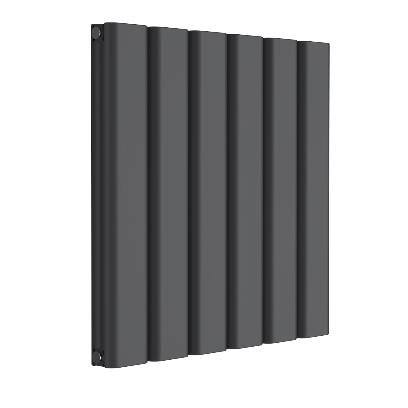 Vicari Horizontal Double Aluminium Radiator - 600mm Tall - Anthracite - Various Sizes