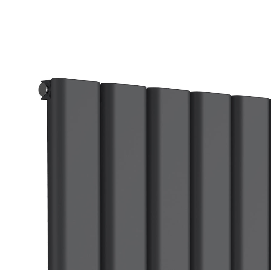 Vicari Vertical Single Aluminium Radiator - 1800mm Tall - Anthracite - Various Sizes
