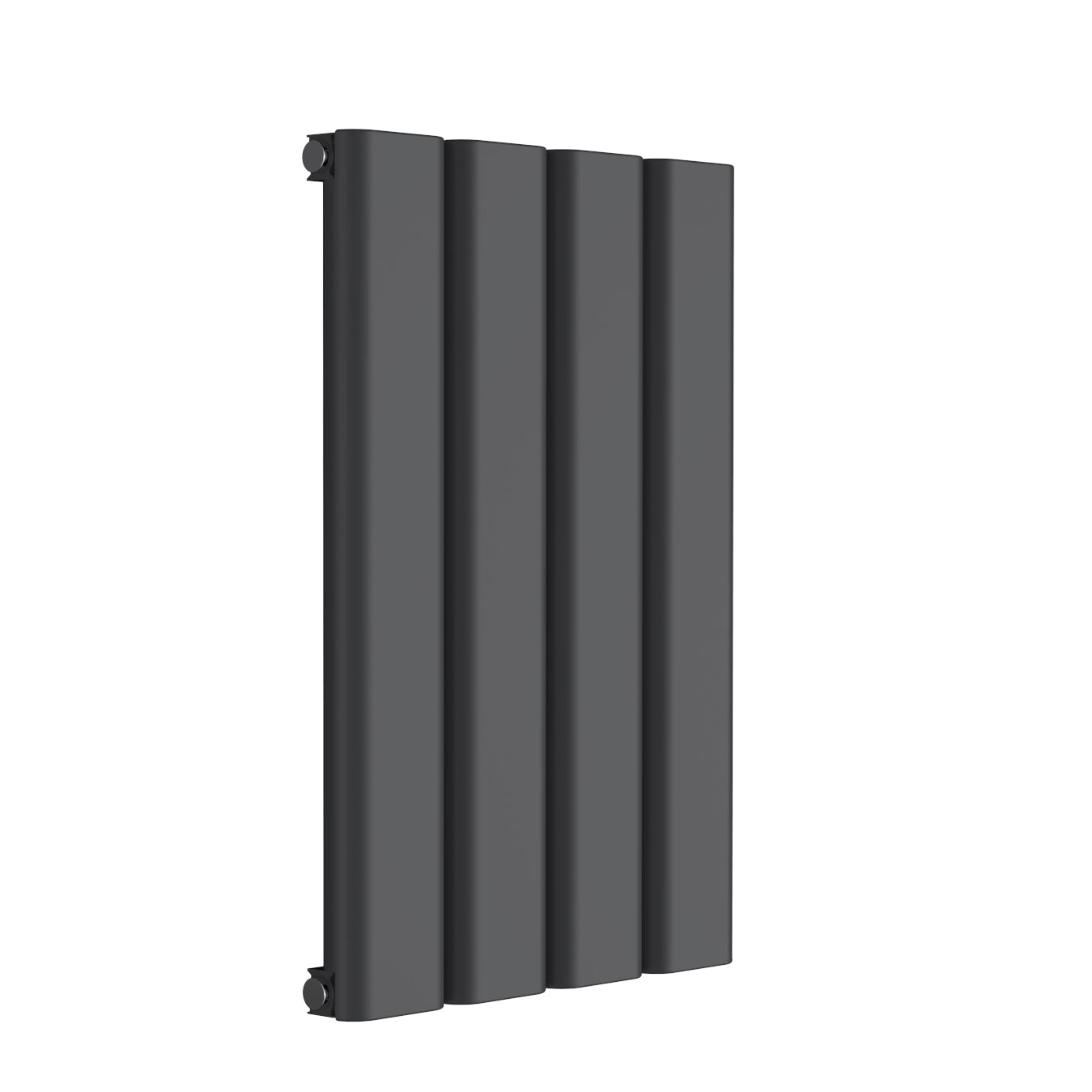 Vicari Horizontal Single Aluminium Radiator - 600mm Tall - Anthracite - Various Sizes