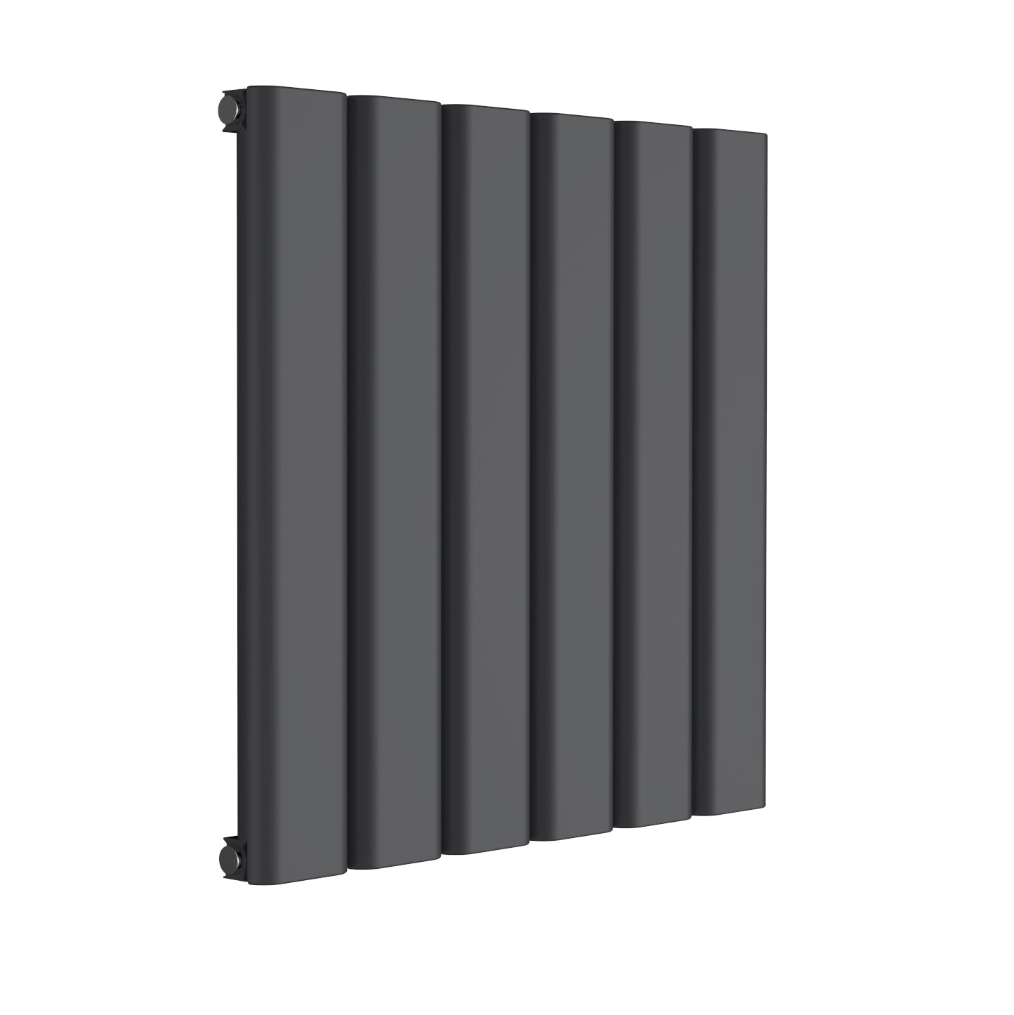 Vicari Horizontal Single Aluminium Radiator - 600mm Tall - Anthracite - Various Sizes