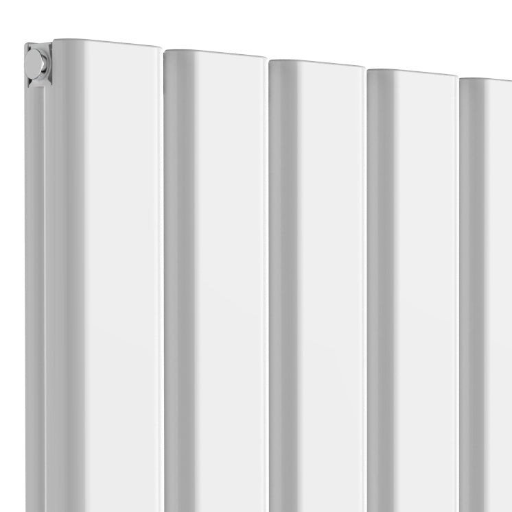 Vicari Vertical Double Aluminium Radiator - 1800mm Tall - White - Various Sizes
