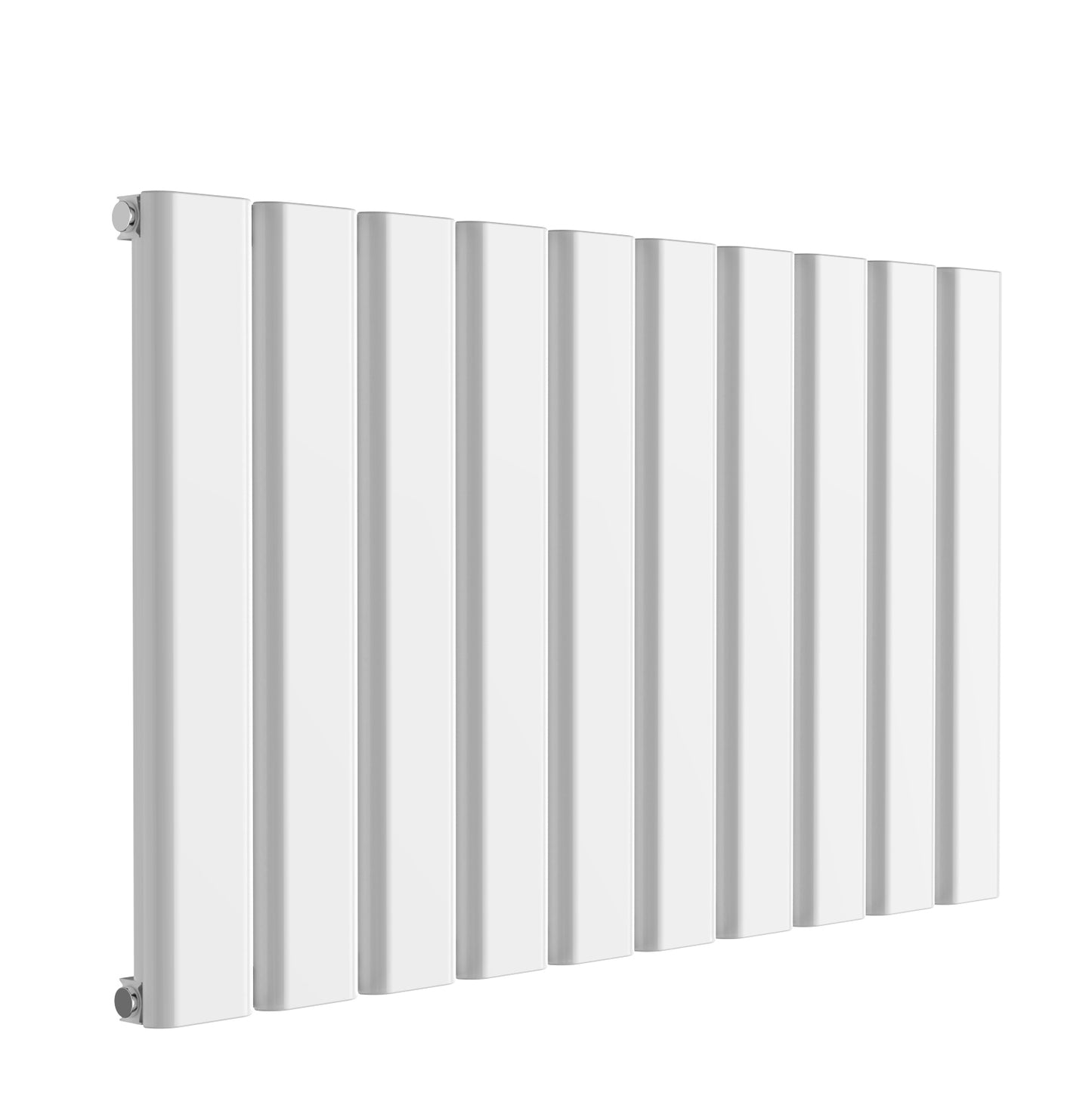 Vicari Horizontal Single Aluminium Radiator - 600mm Tall - White - Various Sizes