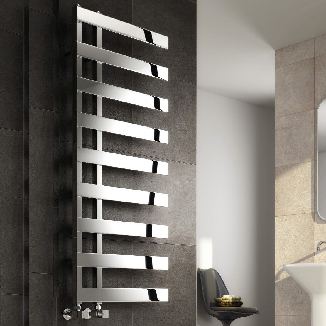 Capelli Stainless Steel Heated Towel Rail Radiator - Various Sizes - Polished Stainless Steel